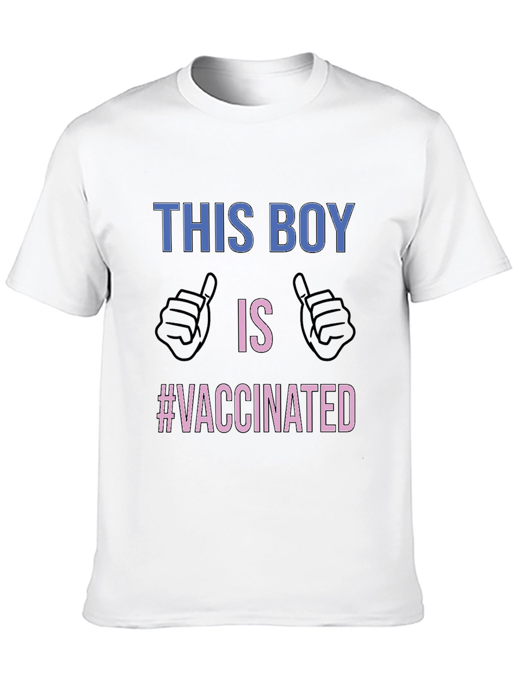 Vaccinated Boy Black T-Shirt