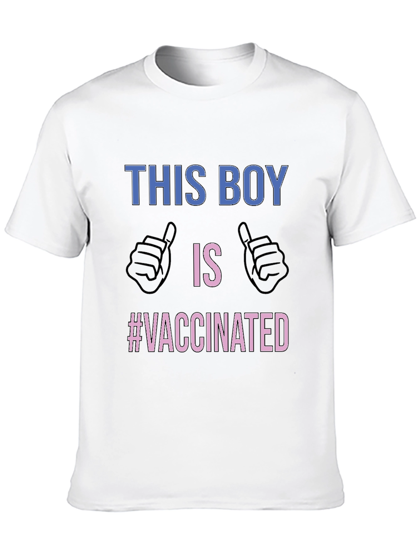 Vaccinated Boy Black T-Shirt