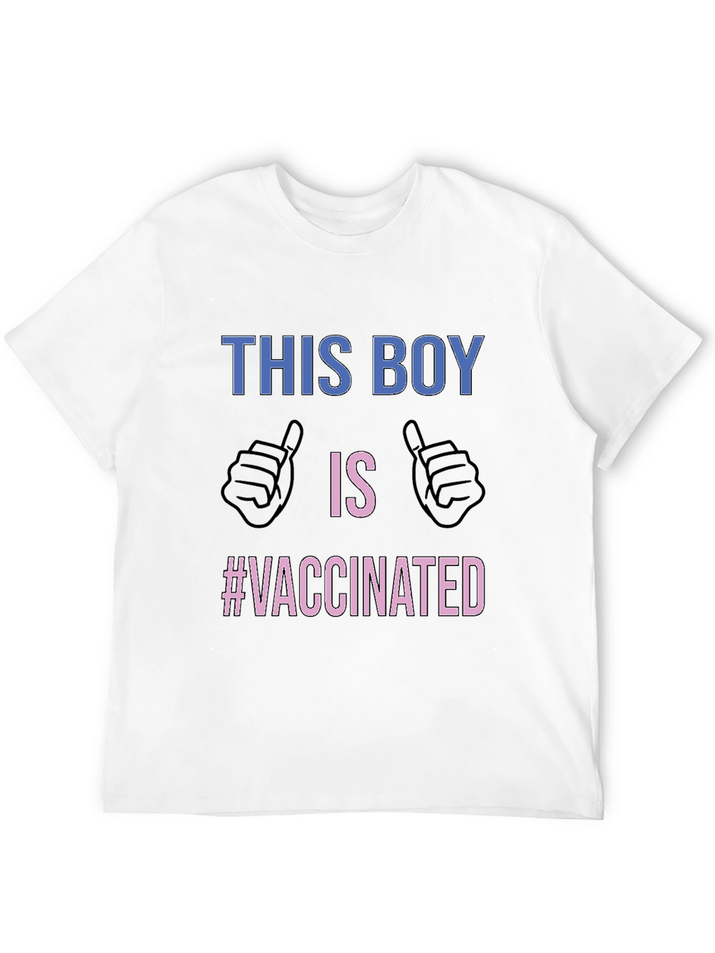 Vaccinated Boy Black T-Shirt