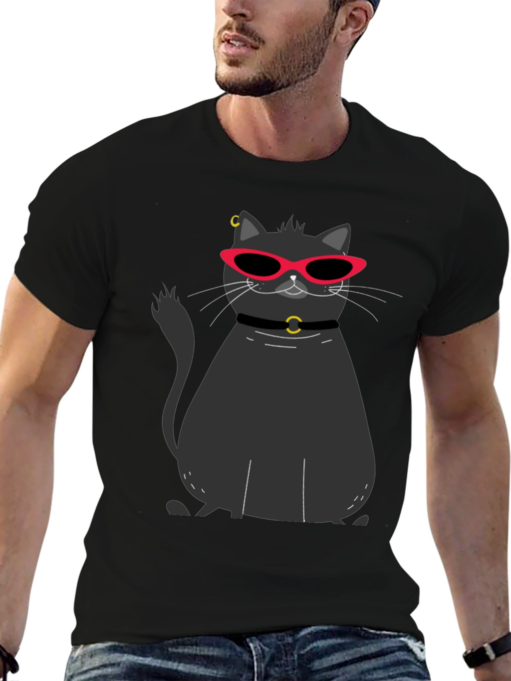 Cool Cat Graphic T-Shirt