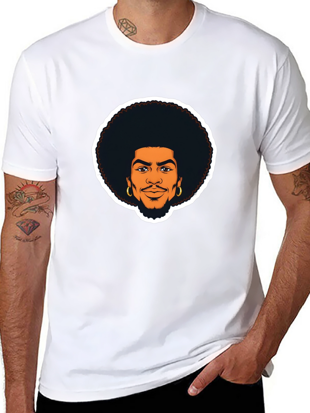 Afro Man Graphic Tee - Cool & Casual Style
