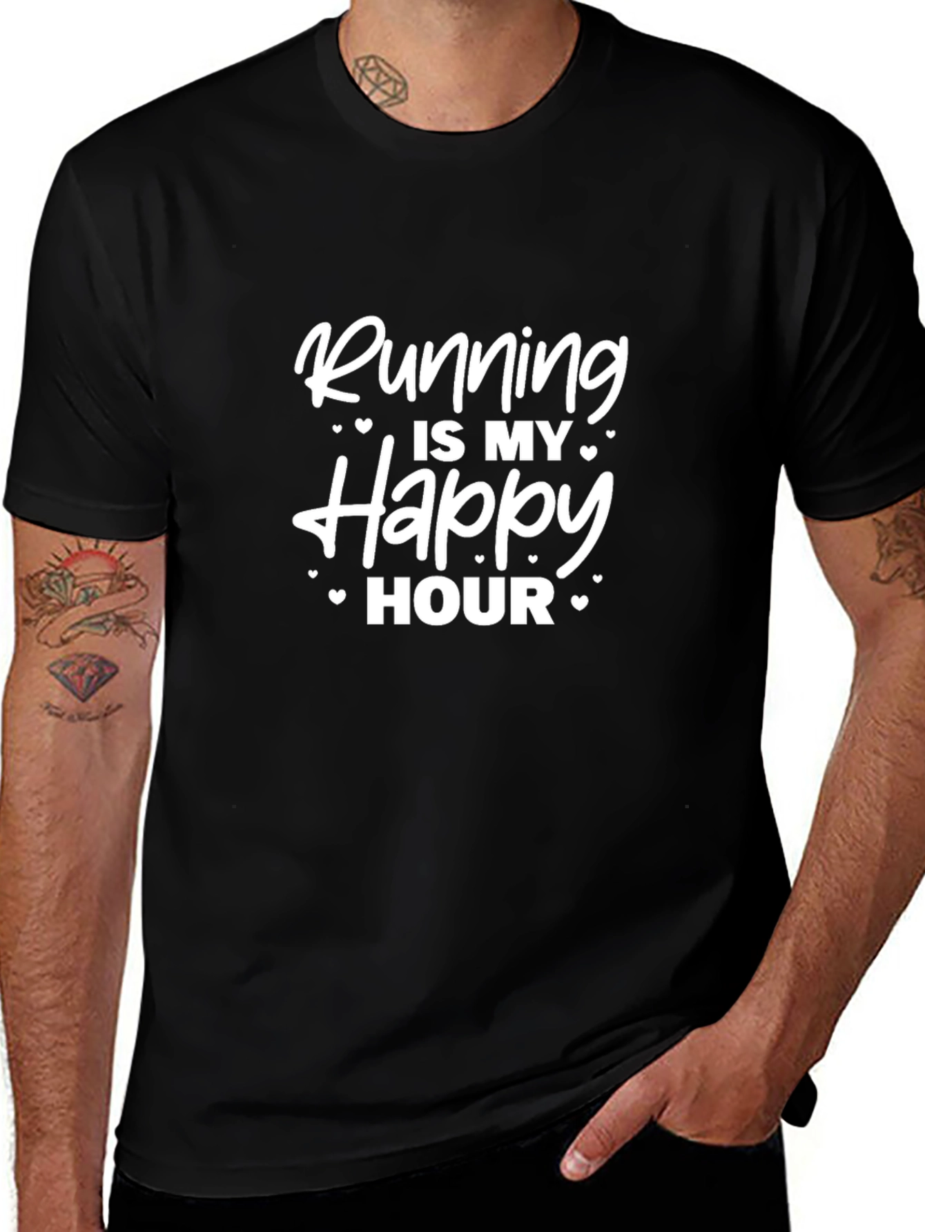 Running Is My Happy Hour Graphic Tee