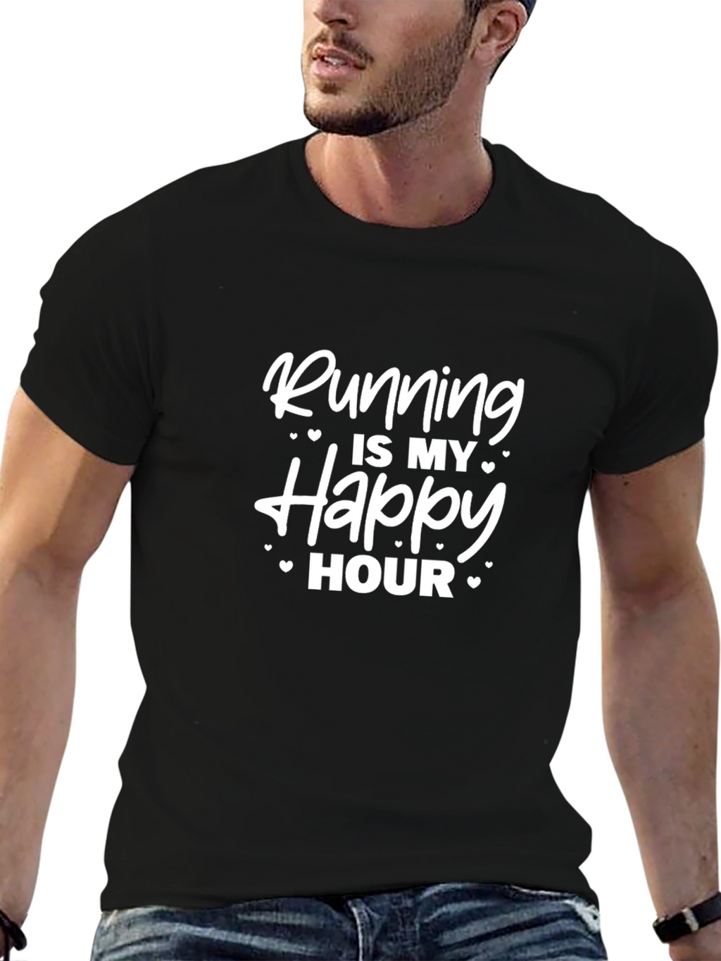Running Is My Happy Hour Graphic Tee