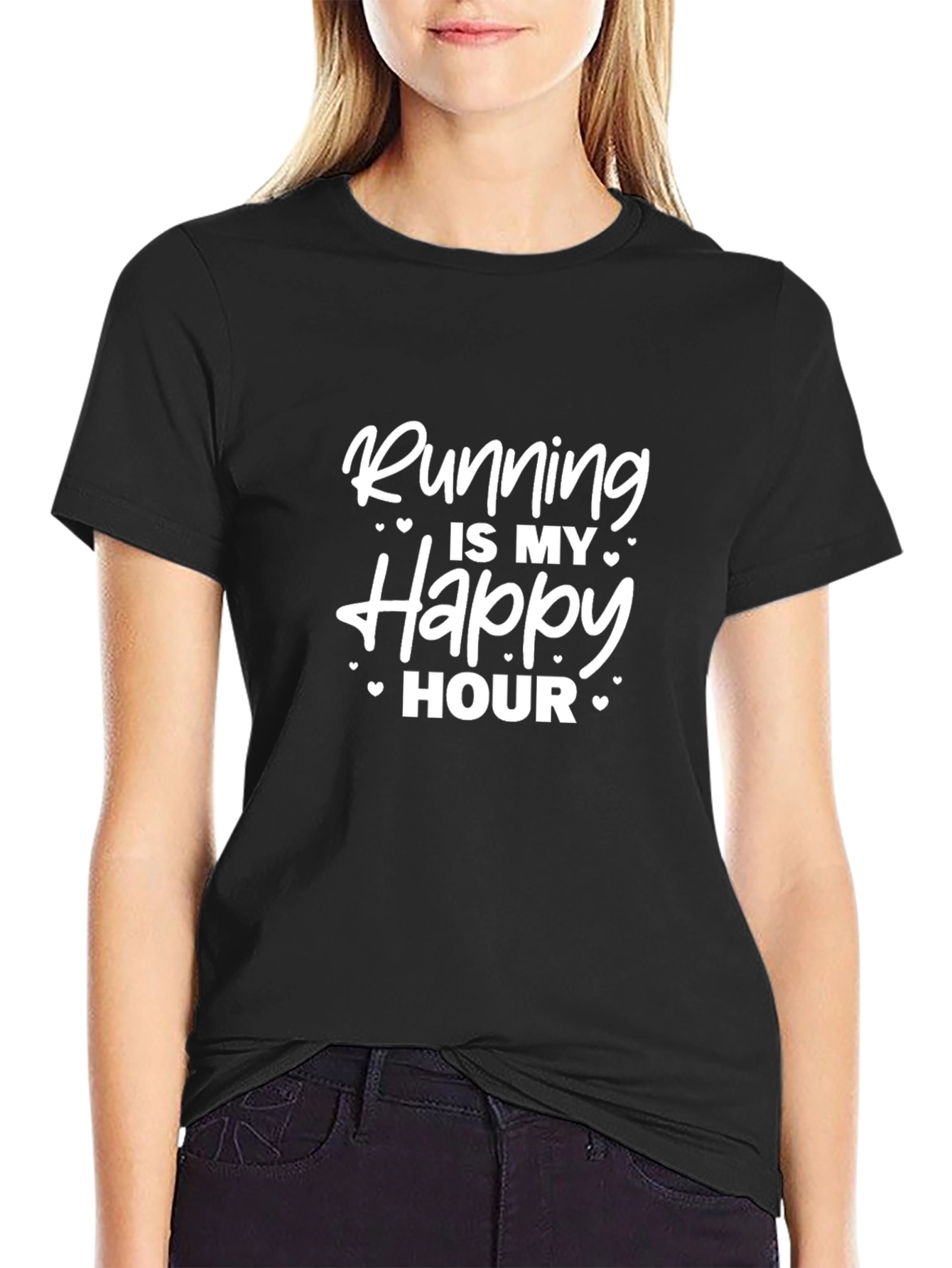 Running Is My Happy Hour Graphic Tee