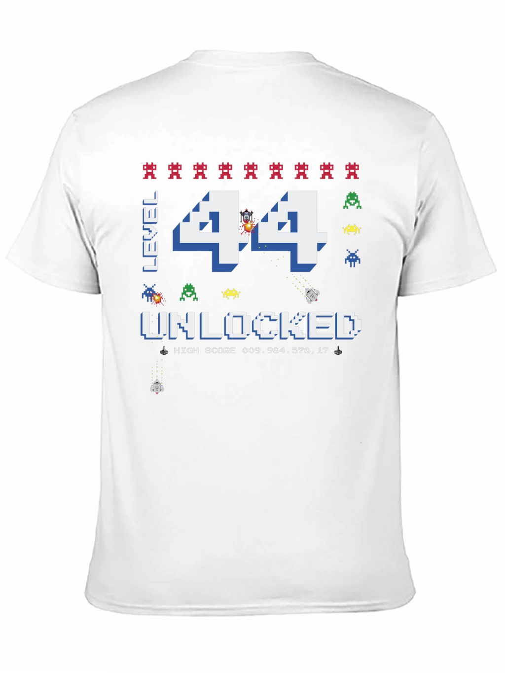 Level 44 Unlocked Graphic T-Shirt - Gamer Birthday Tee