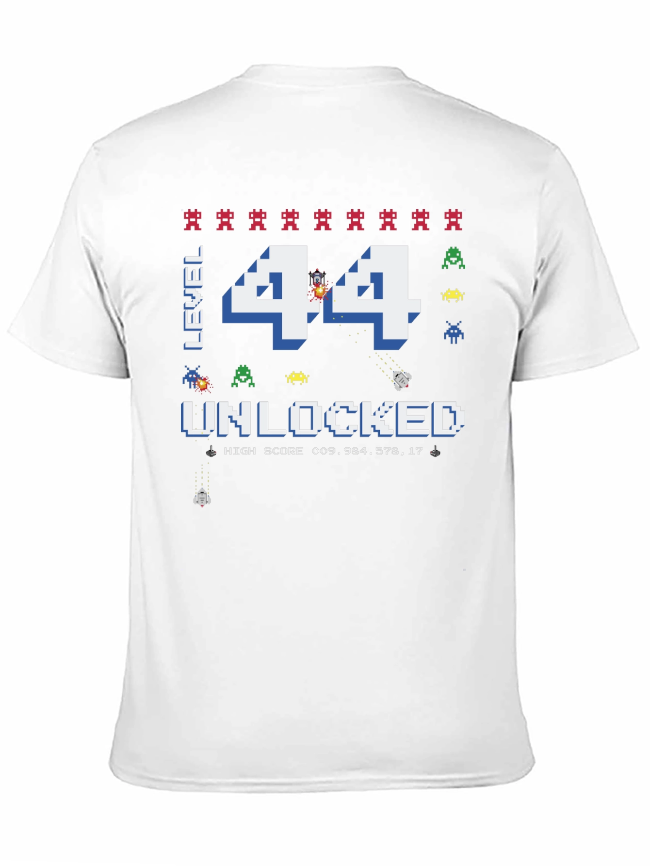 Level 44 Unlocked Graphic T-Shirt - Gamer Birthday Tee