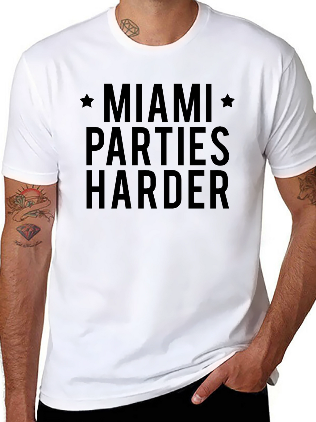 Miami Parties Harder Graphic Tee