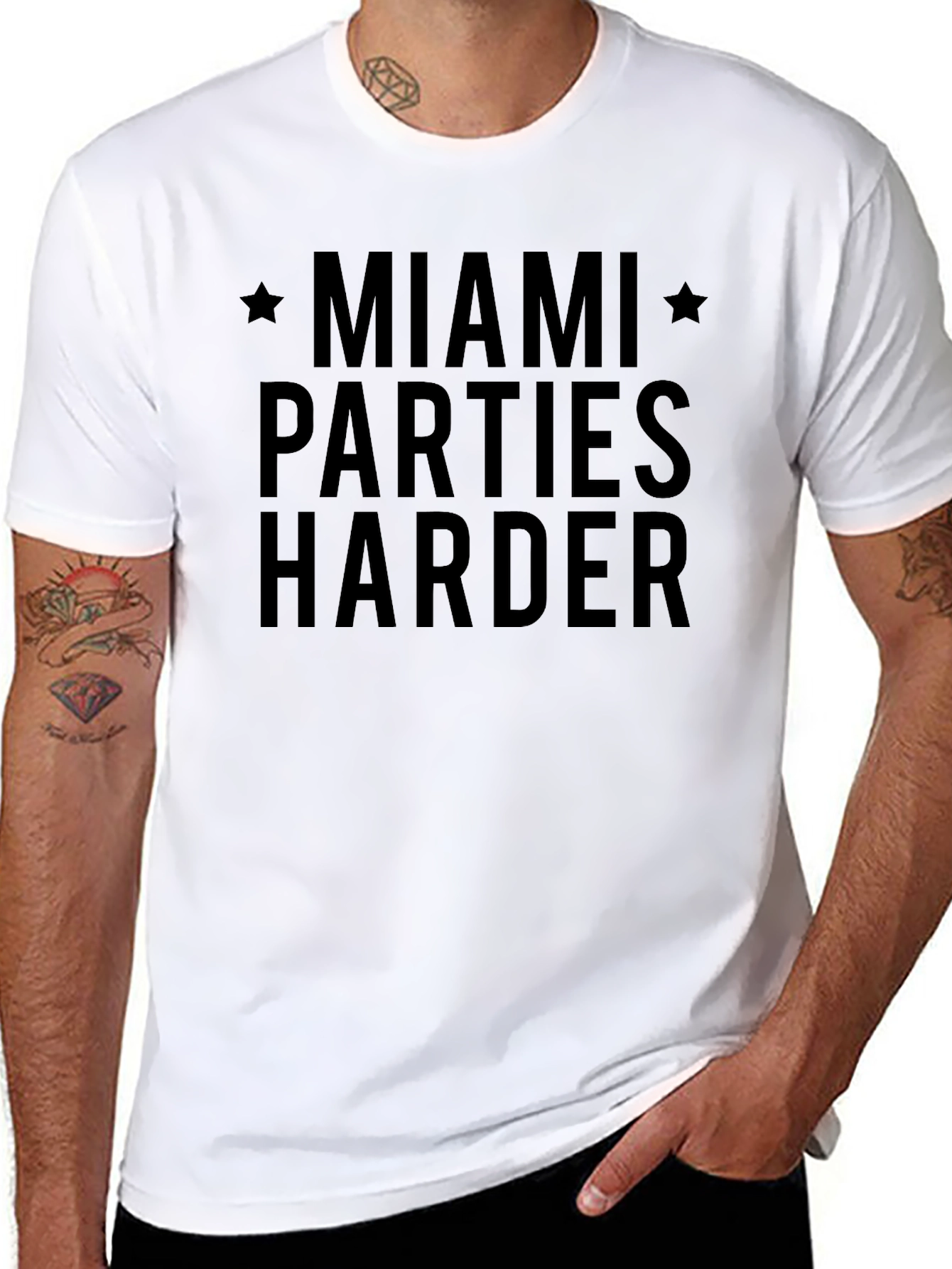 Miami Parties Harder Graphic Tee