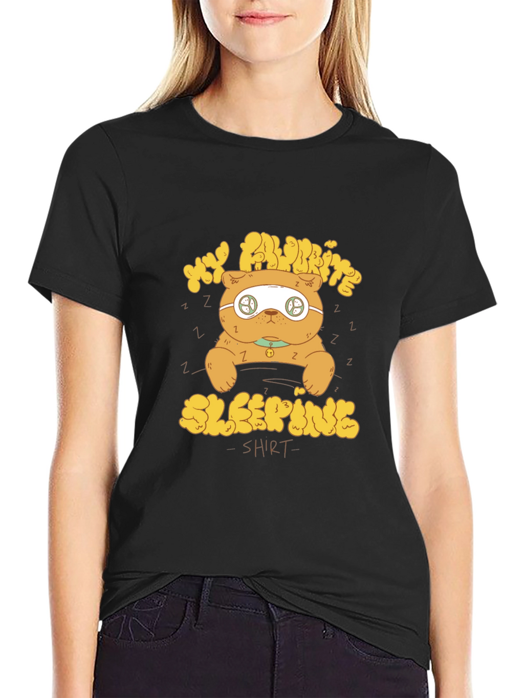 Sleeping Cat Graphic T-Shirt - Unisex