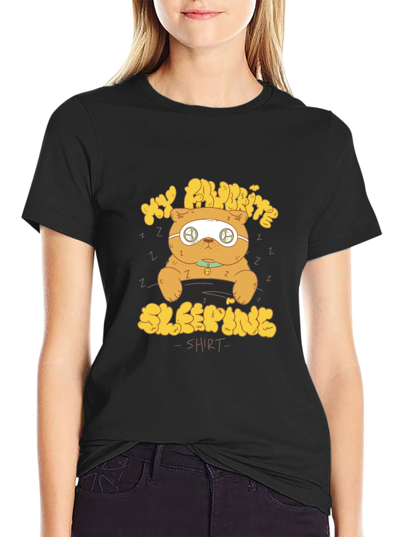 Sleeping Cat Graphic T-Shirt - Unisex