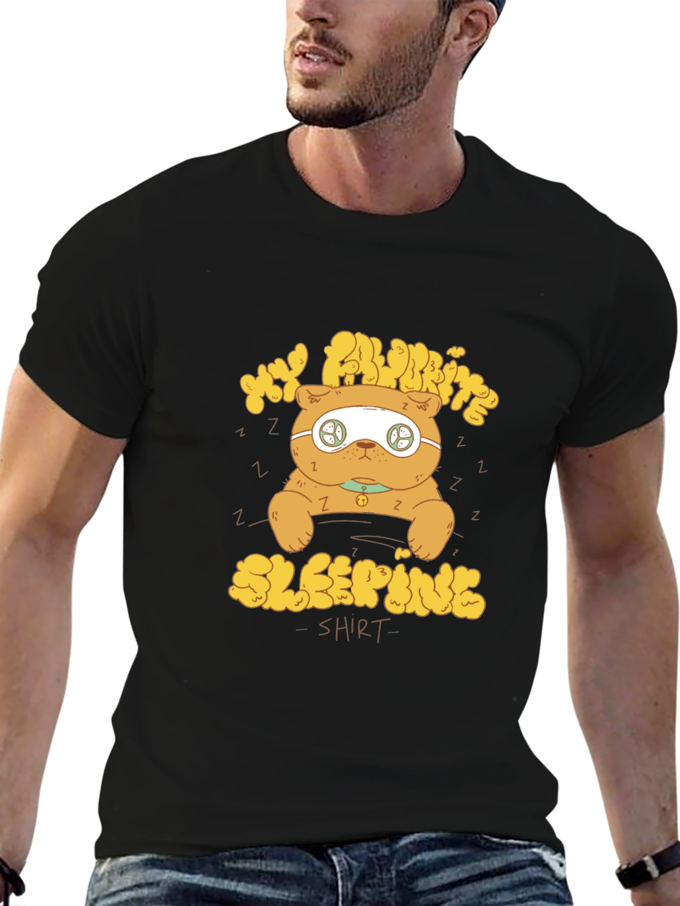 Sleeping Cat Graphic T-Shirt - Unisex