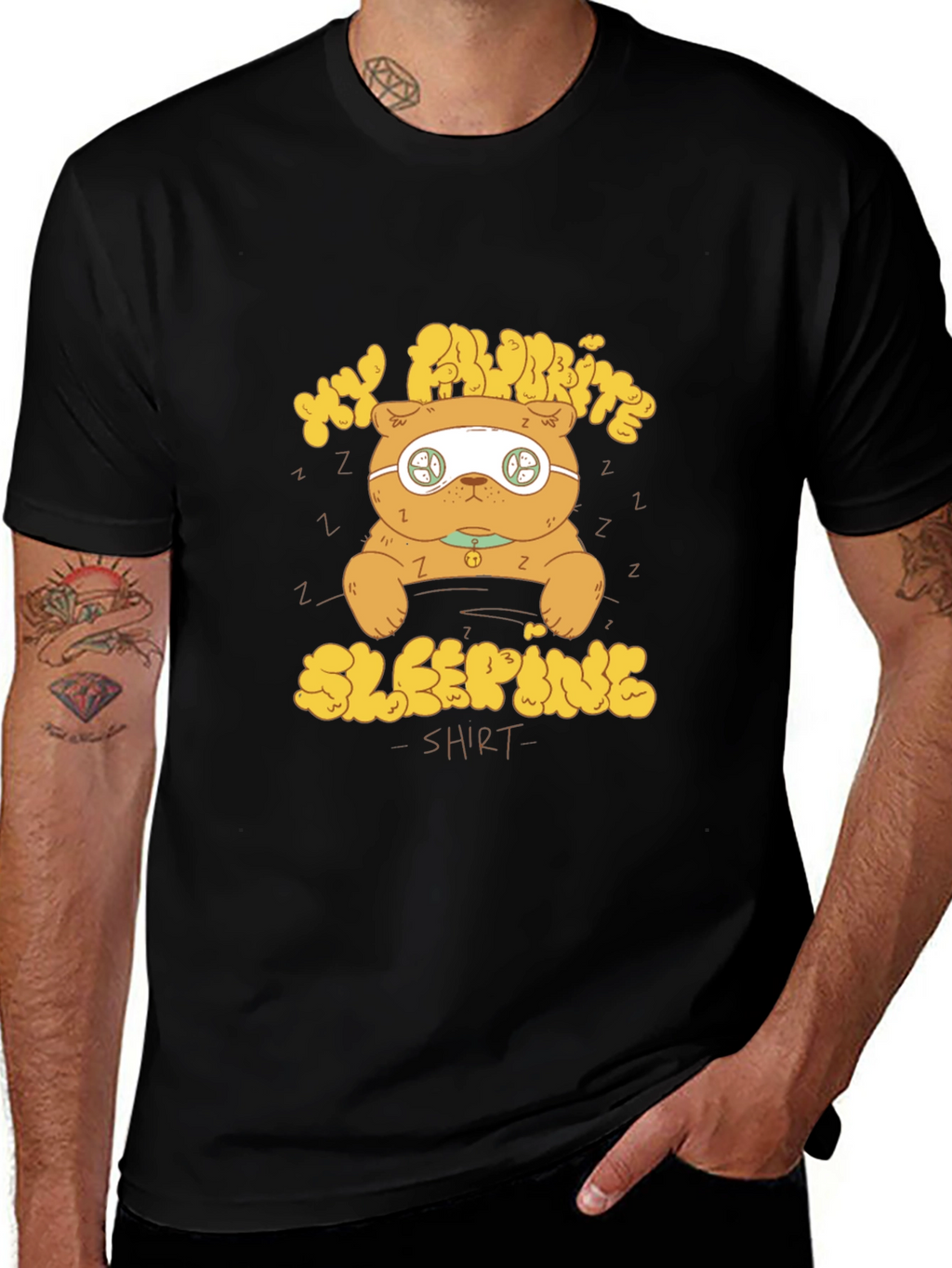 Sleeping Cat Graphic T-Shirt - Unisex