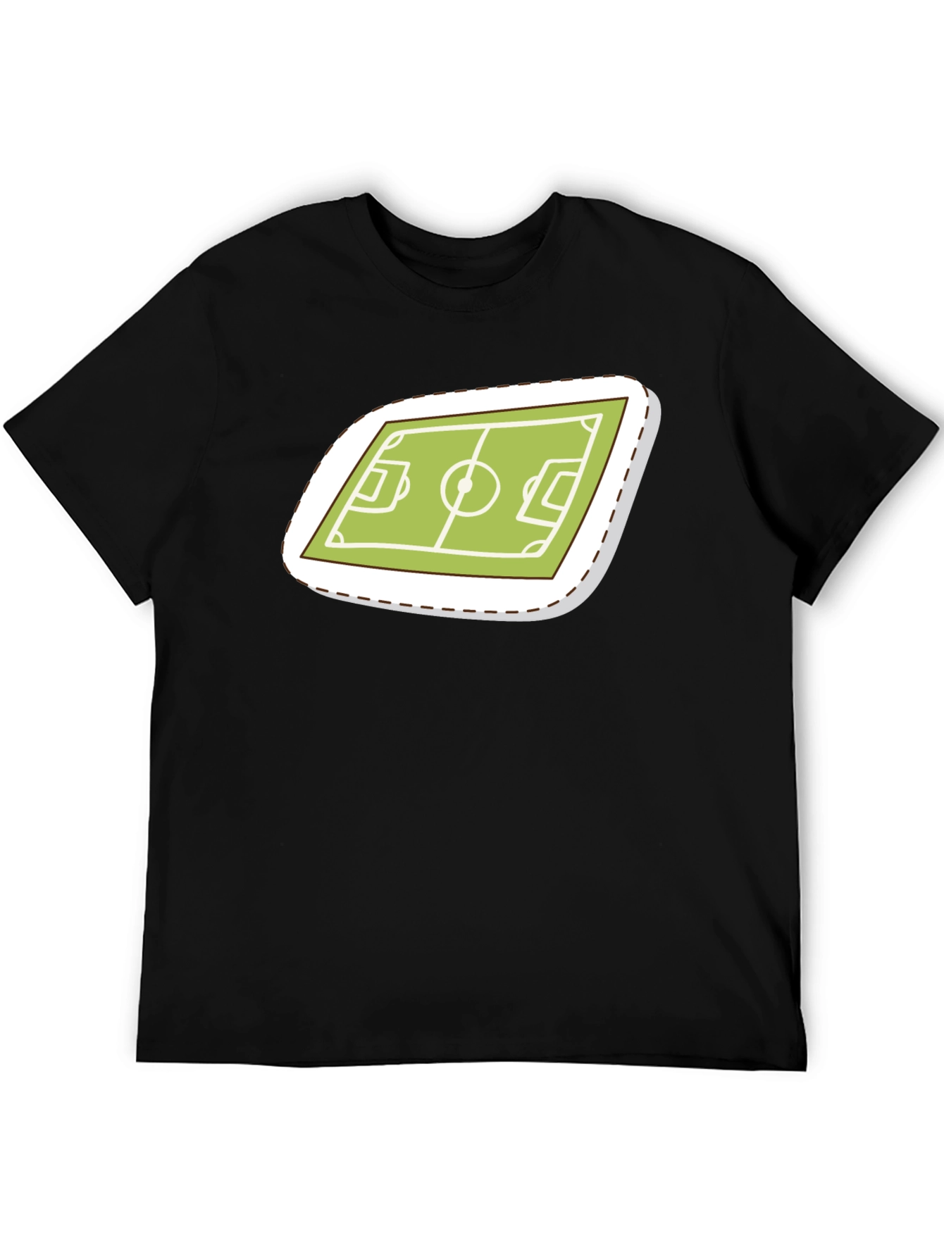 Soccer Field Graphic Tee - Sporty Black T-Shirt