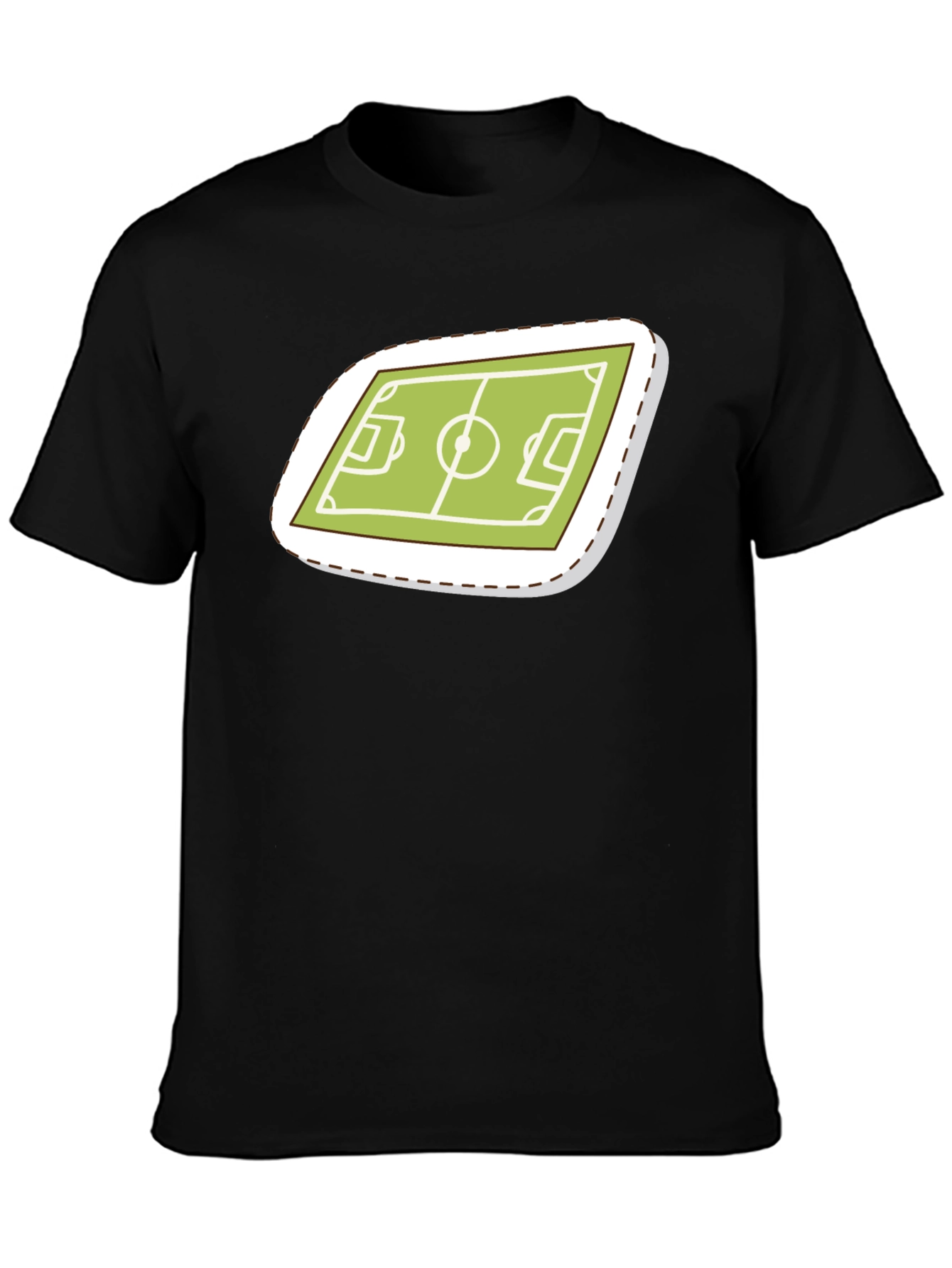 Soccer Field Graphic Tee - Sporty Black T-Shirt