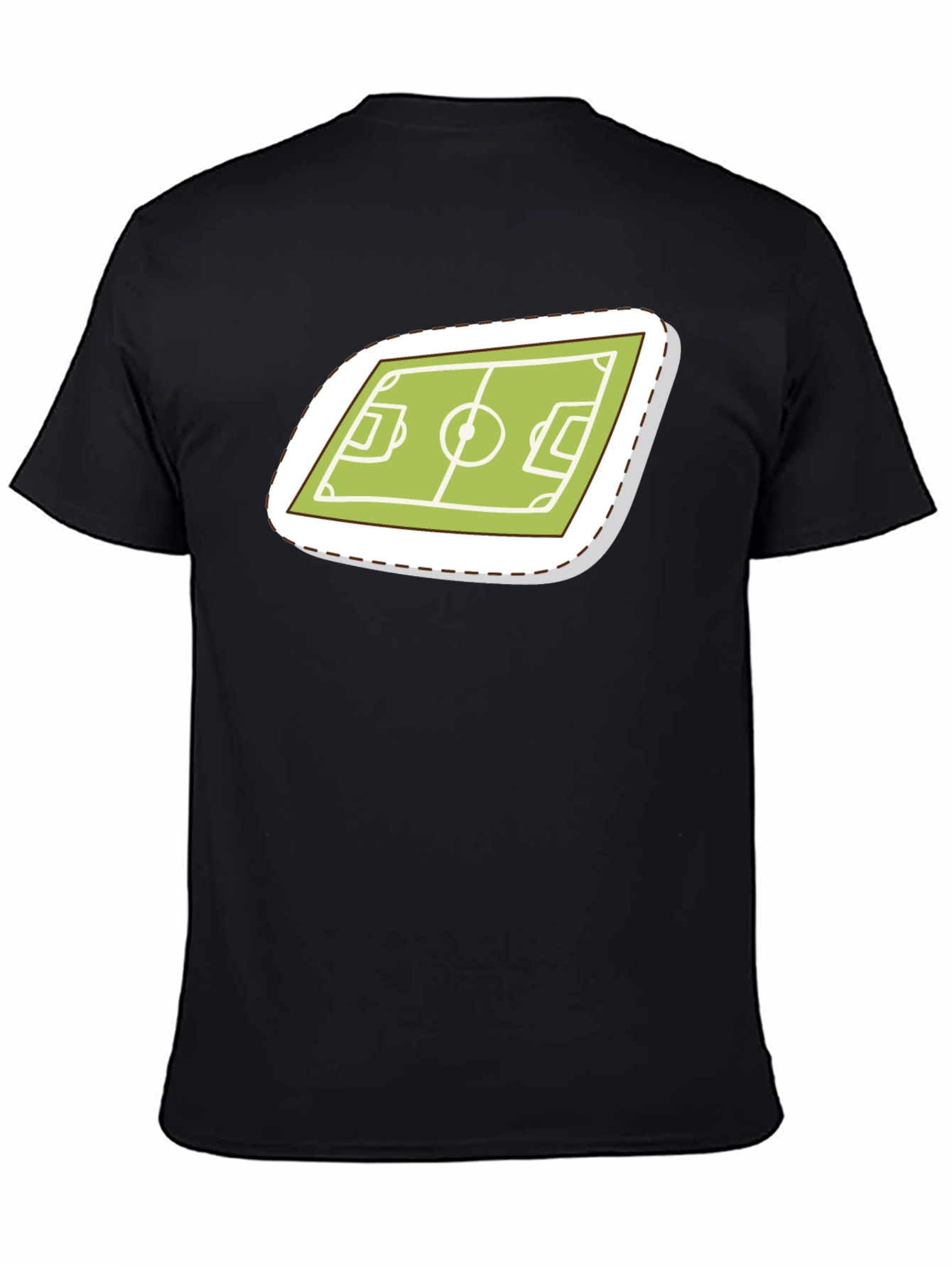 Soccer Field Graphic Tee - Sporty Black T-Shirt