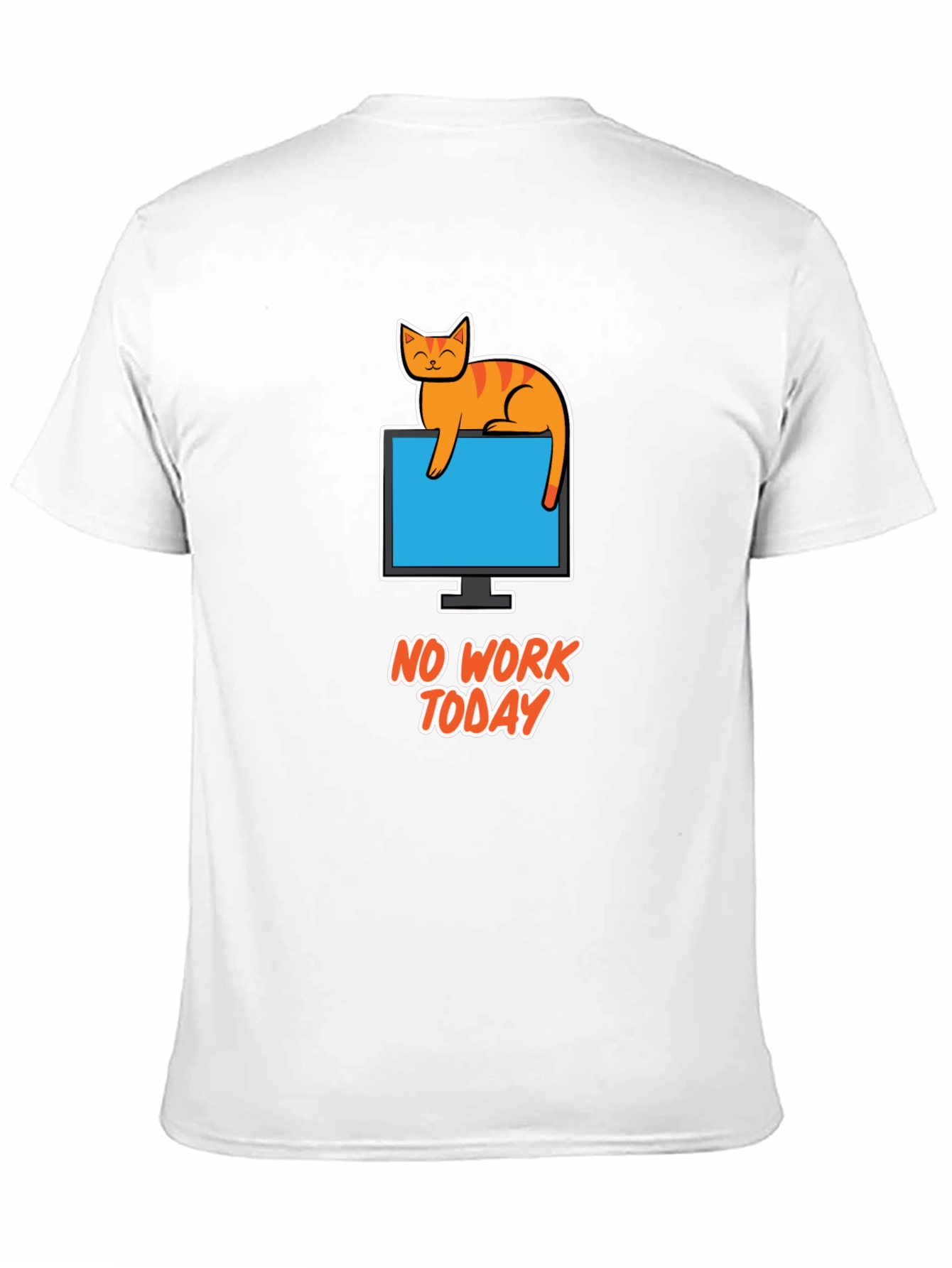 No Work Today Cat T-Shirt