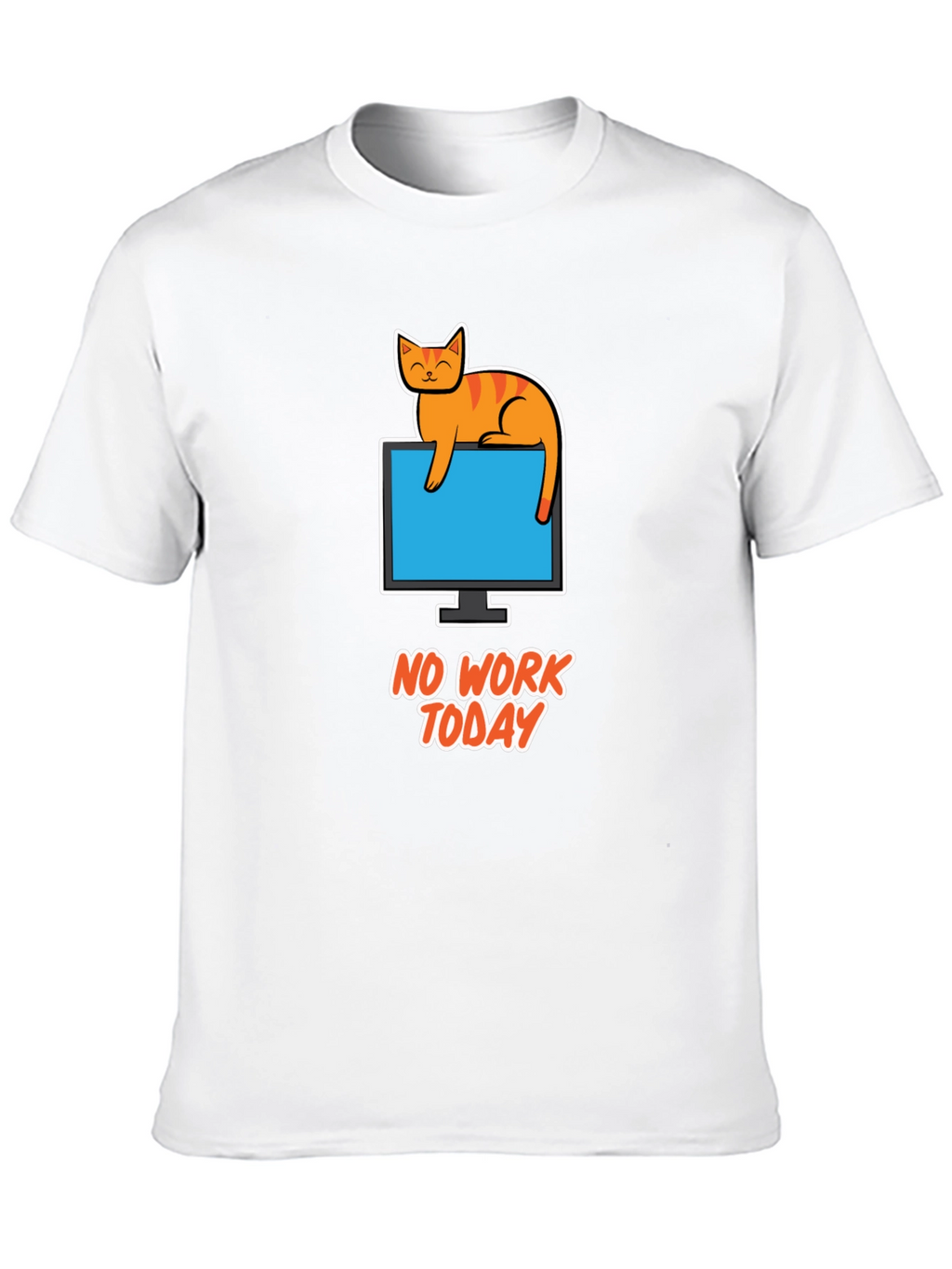 No Work Today Cat T-Shirt