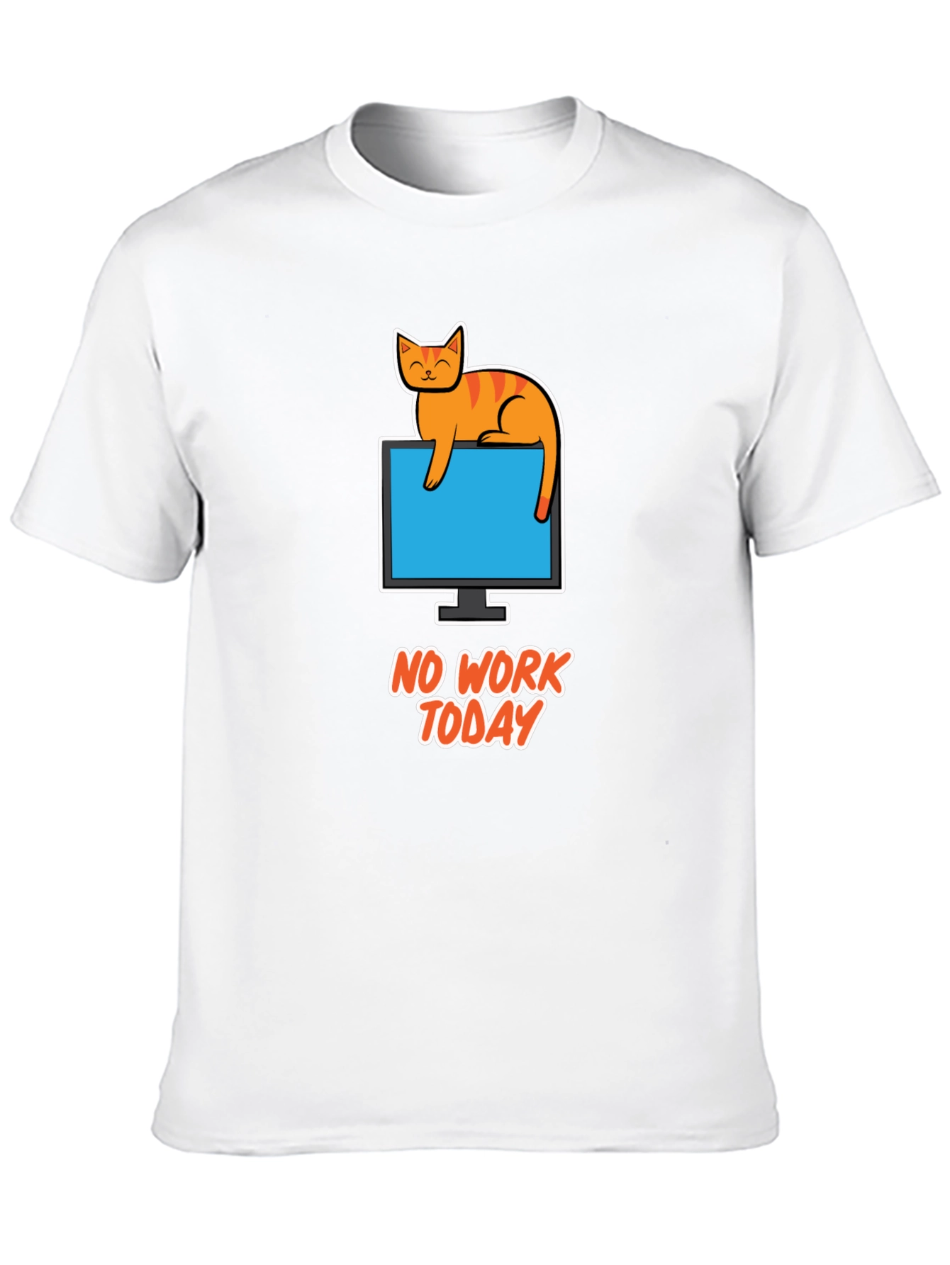 No Work Today Cat T-Shirt