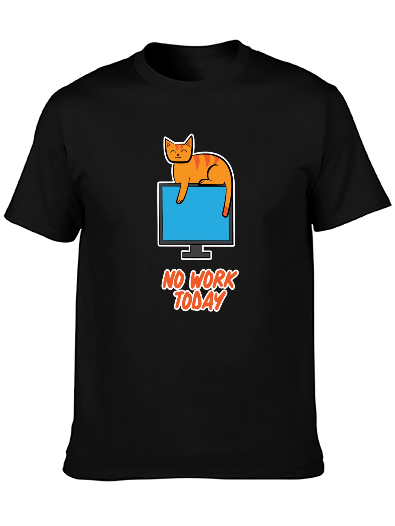 No Work Today Cat T-Shirt