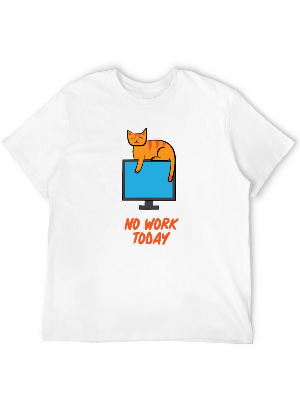 No Work Today Cat T-Shirt