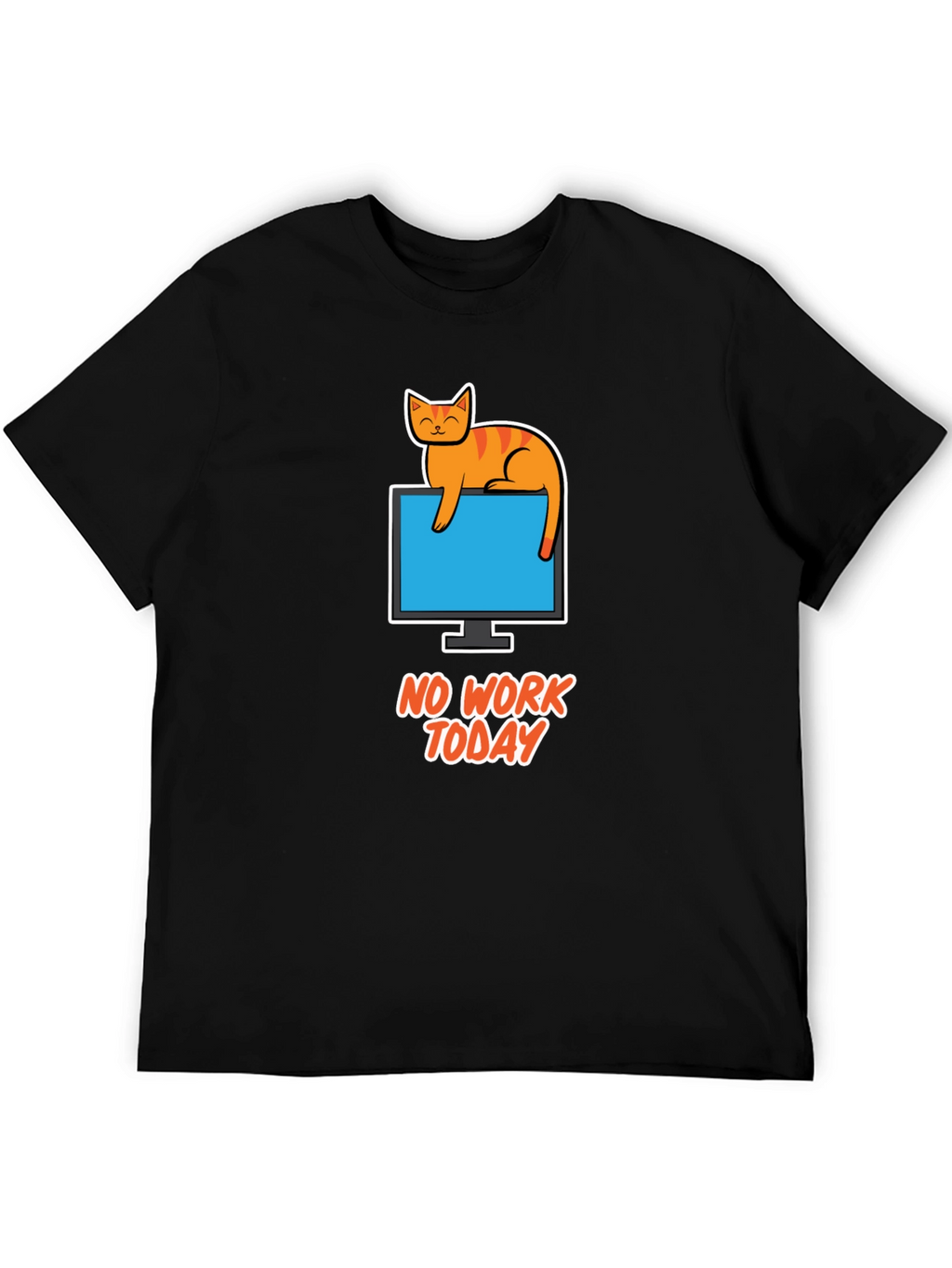 No Work Today Cat T-Shirt