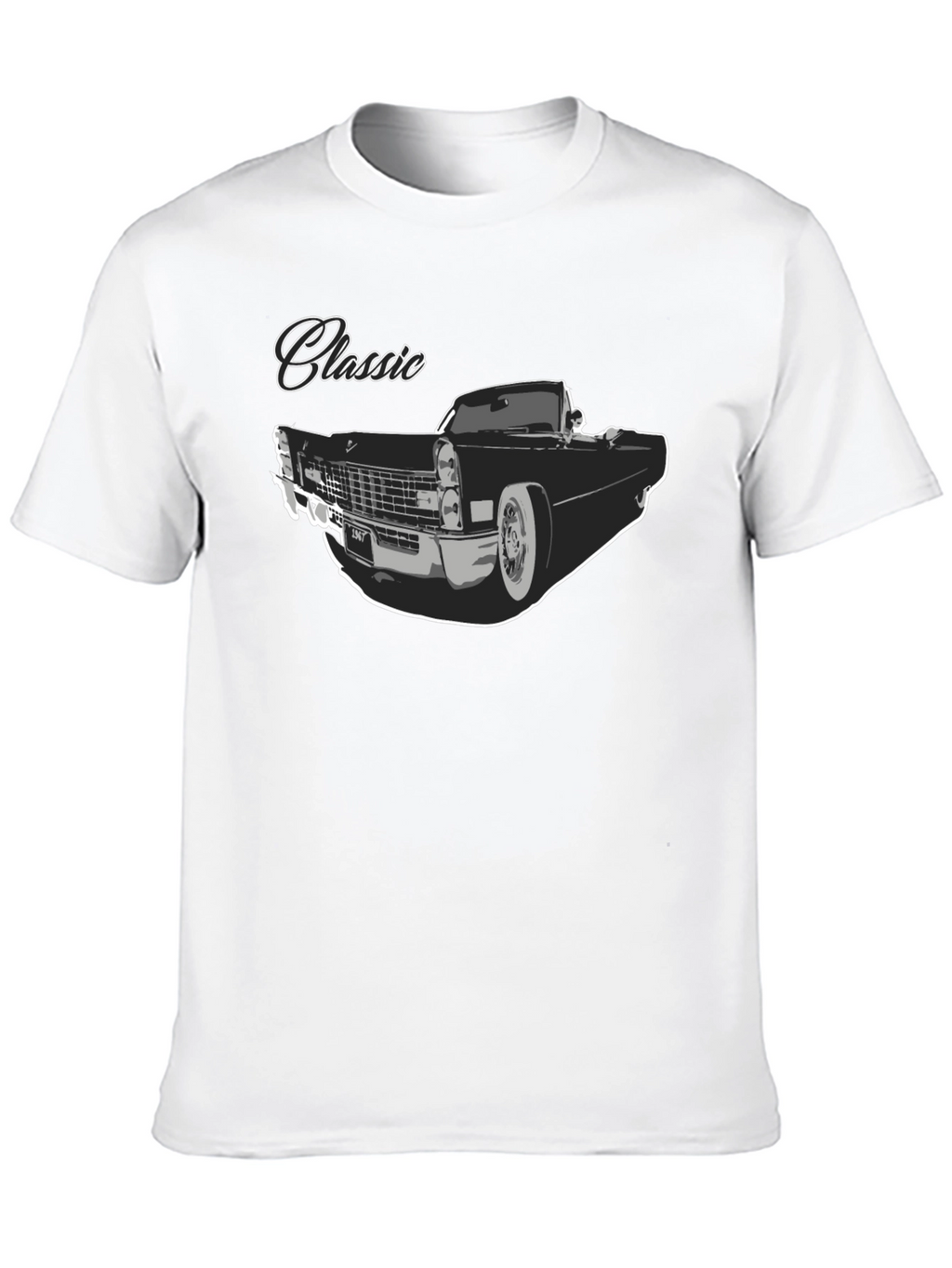 Classic Car Graphic T-Shirt - Black