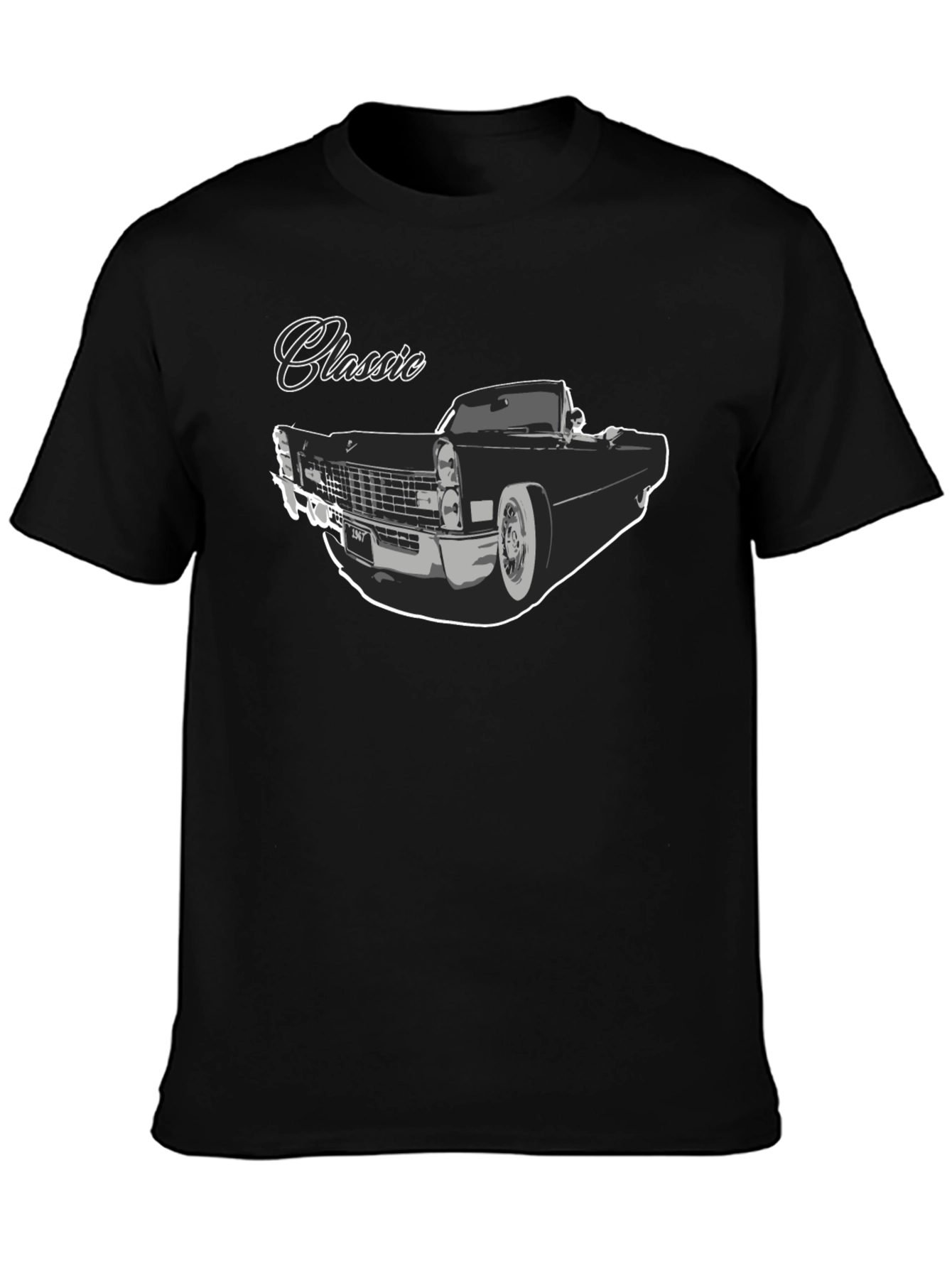 Classic Car Graphic T-Shirt - Black