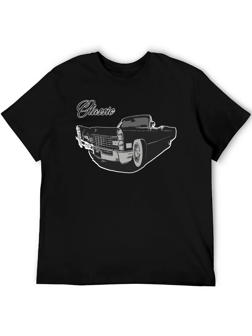 Classic Car Graphic T-Shirt - Black