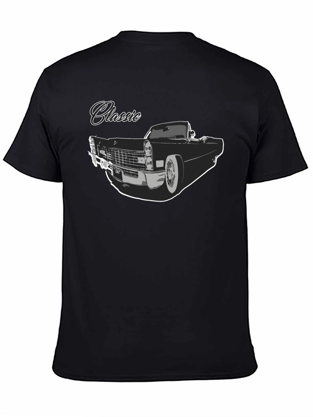 Classic Car Graphic T-Shirt - Black