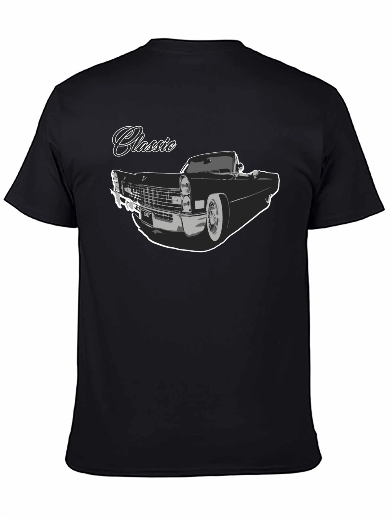 Classic Car Graphic T-Shirt - Black