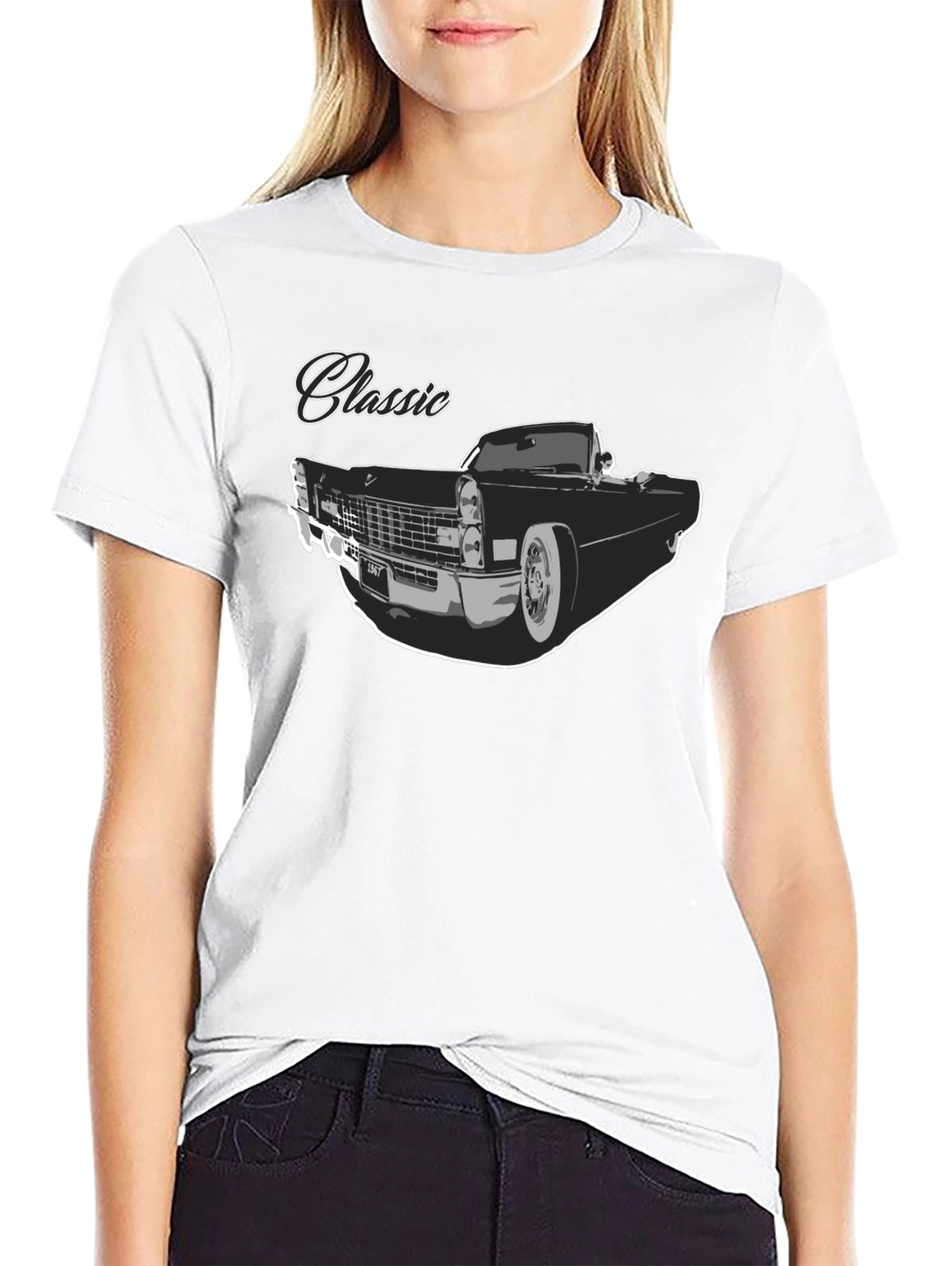 Classic Car Graphic T-Shirt - Black