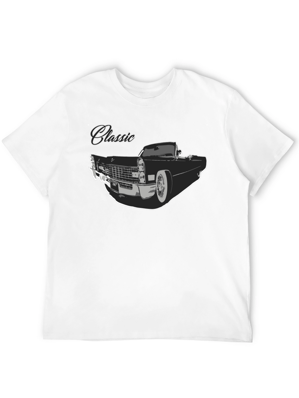 Classic Car Graphic T-Shirt - Black