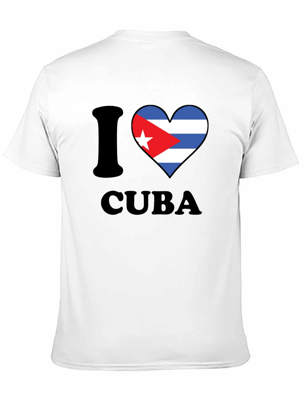 I Love Cuba T-Shirt Black Crew Neck