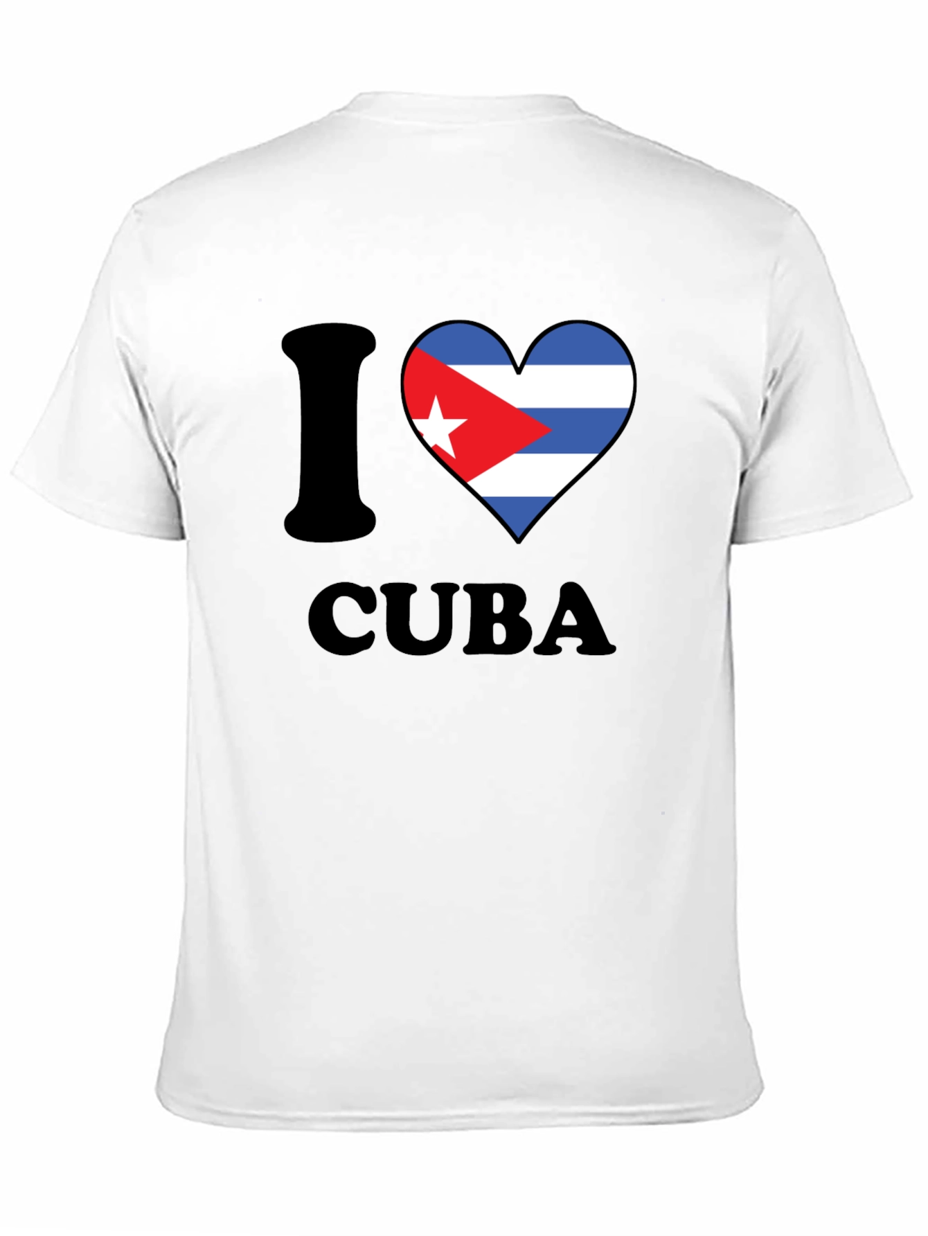 I Love Cuba T-Shirt Black Crew Neck