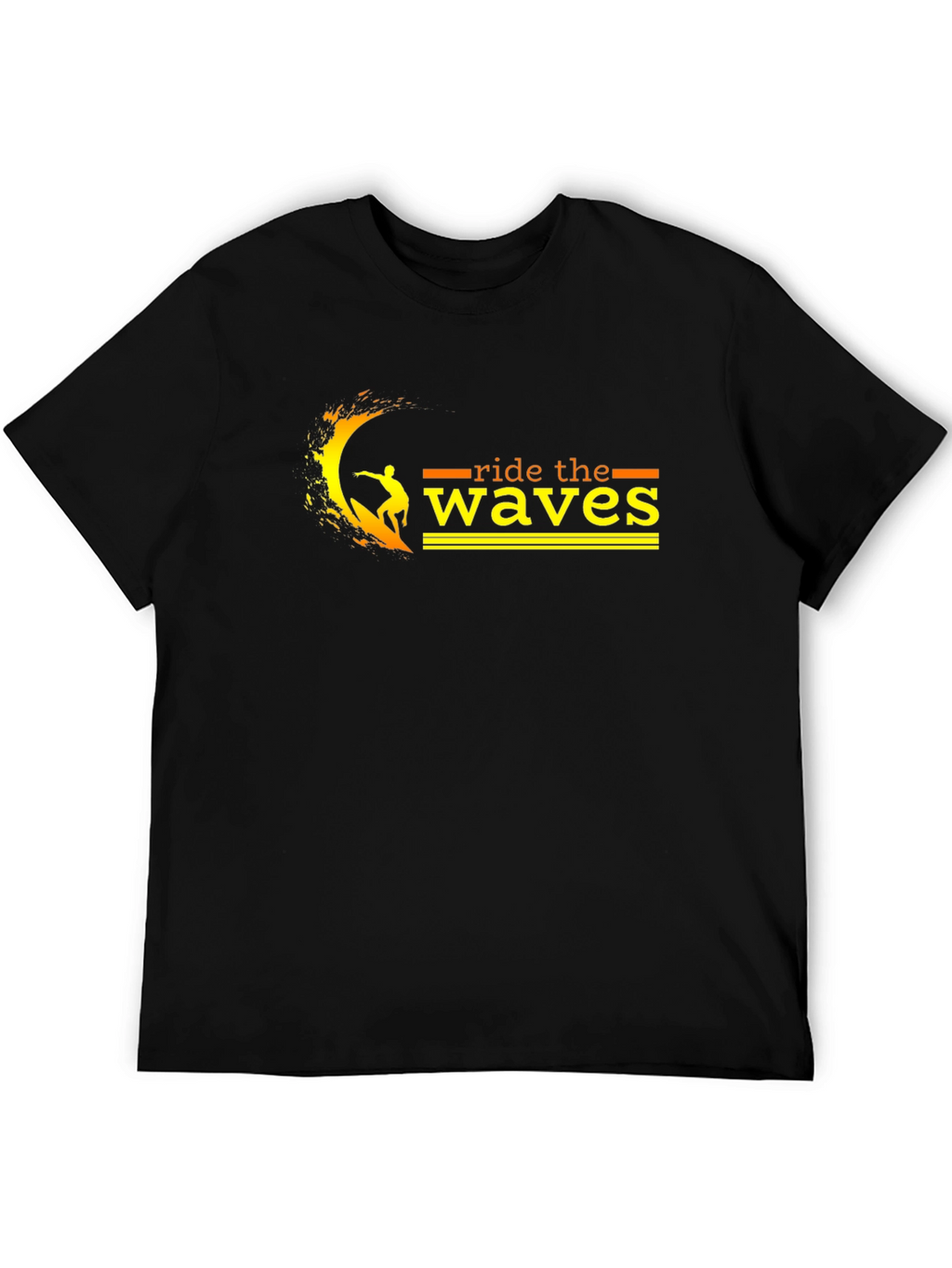 Ride the Waves Black T-Shirt