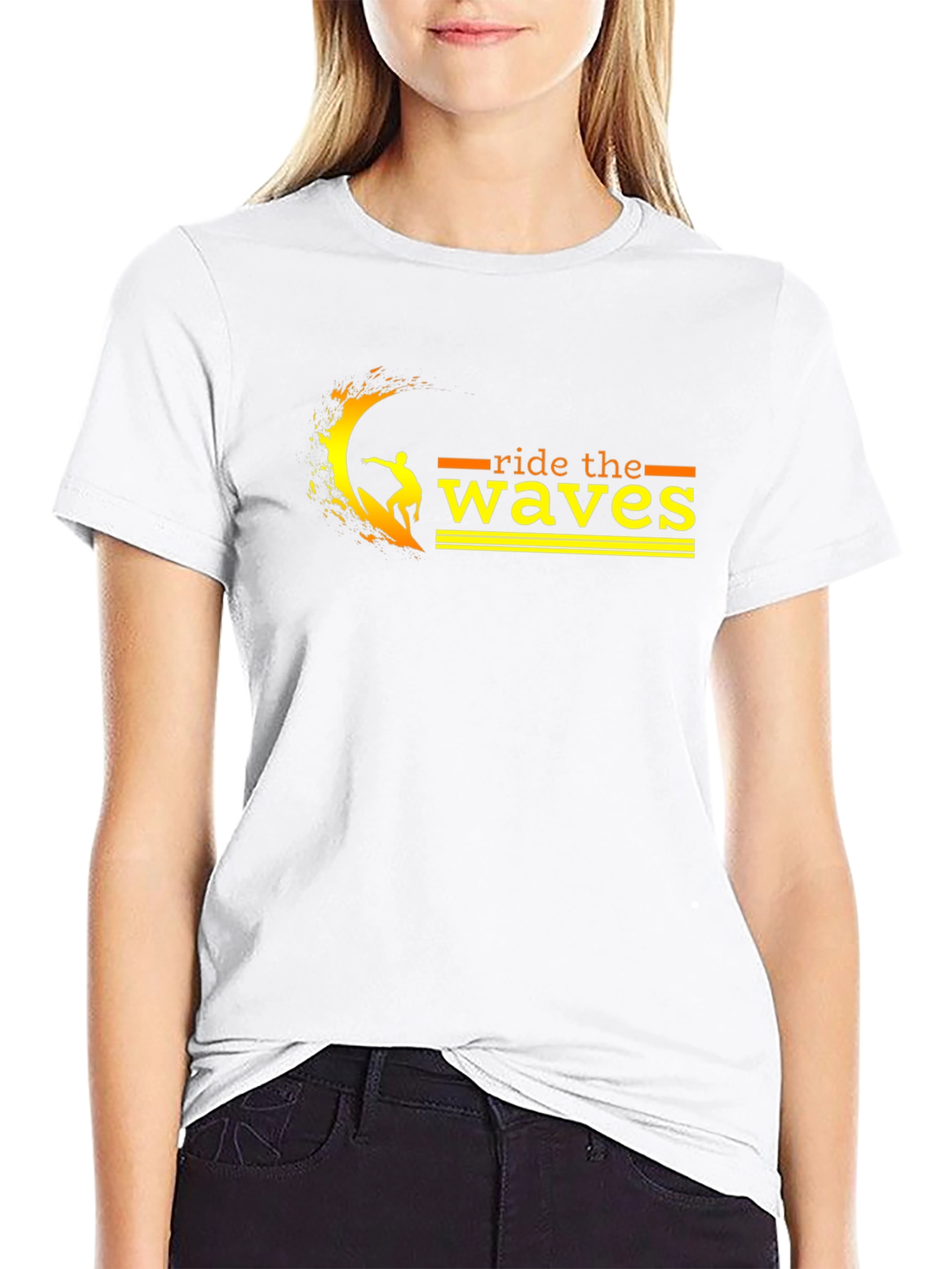 Ride the Waves Black T-Shirt