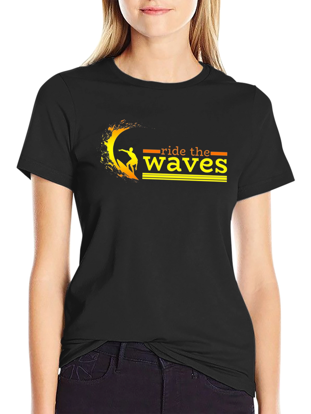 Ride the Waves Black T-Shirt