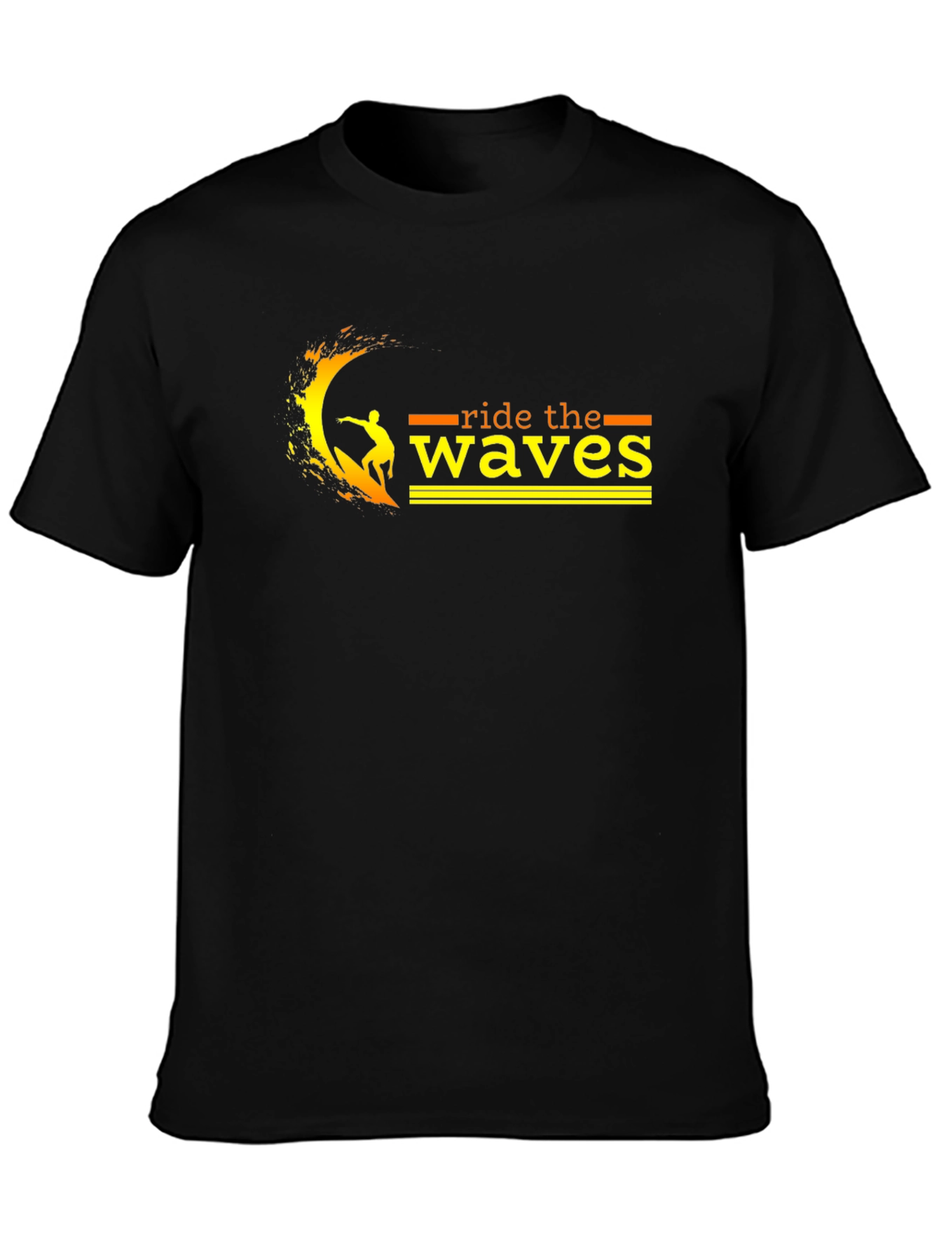 Ride the Waves Black T-Shirt