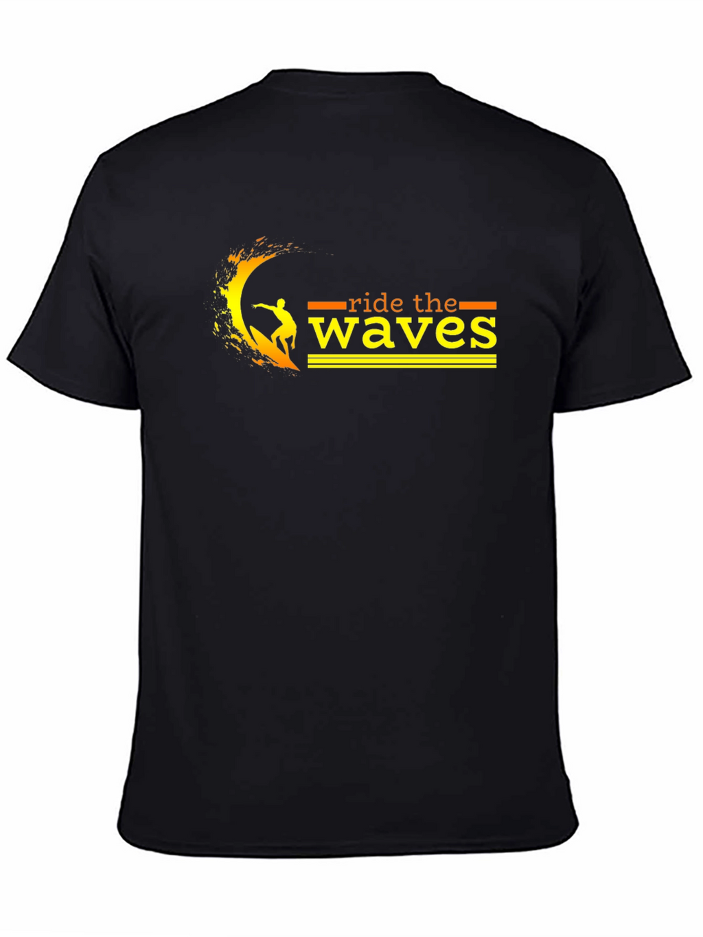 Ride the Waves Black T-Shirt