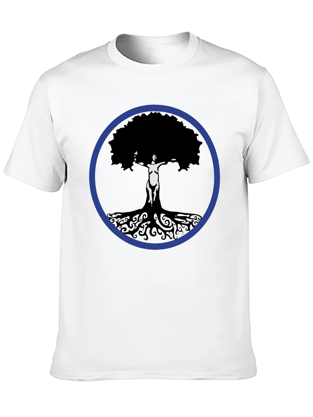 Tree Woman Graphic Tee - Black Cotton Blend