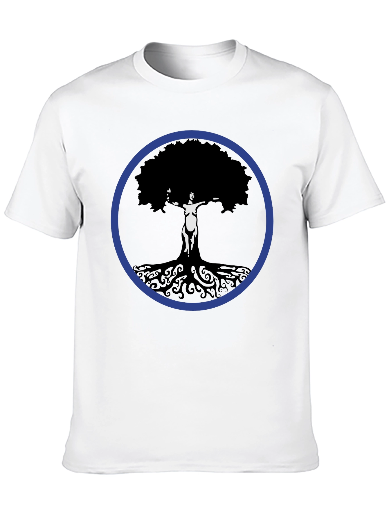 Tree Woman Graphic Tee - Black Cotton Blend