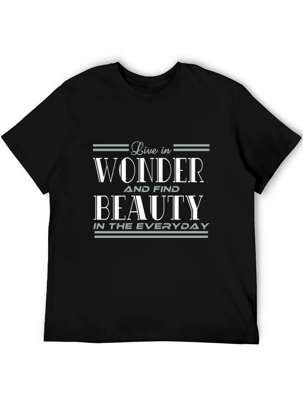 Live in Wonder Graphic Tee - Soft Black Cotton