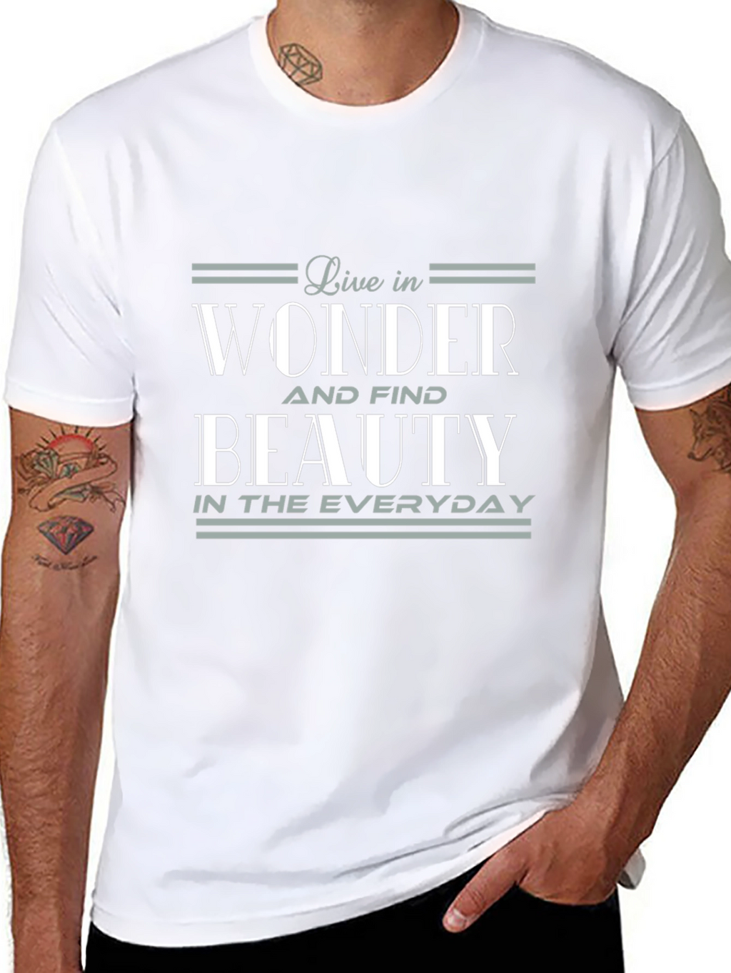 Live in Wonder Graphic Tee - Soft Black Cotton