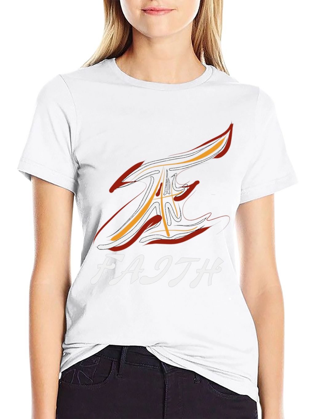 Faith Graphic Print Black T-Shirt