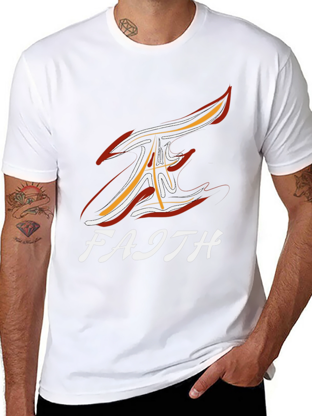 Faith Graphic Print Black T-Shirt