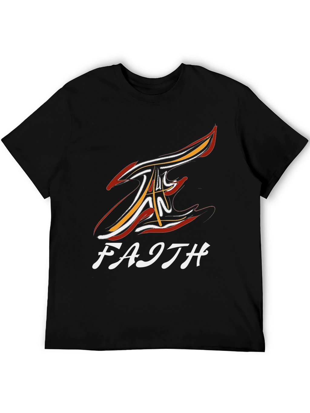 Faith Graphic Print Black T-Shirt