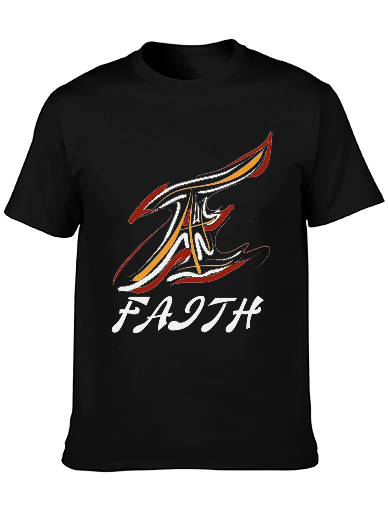 Faith Graphic Print Black T-Shirt