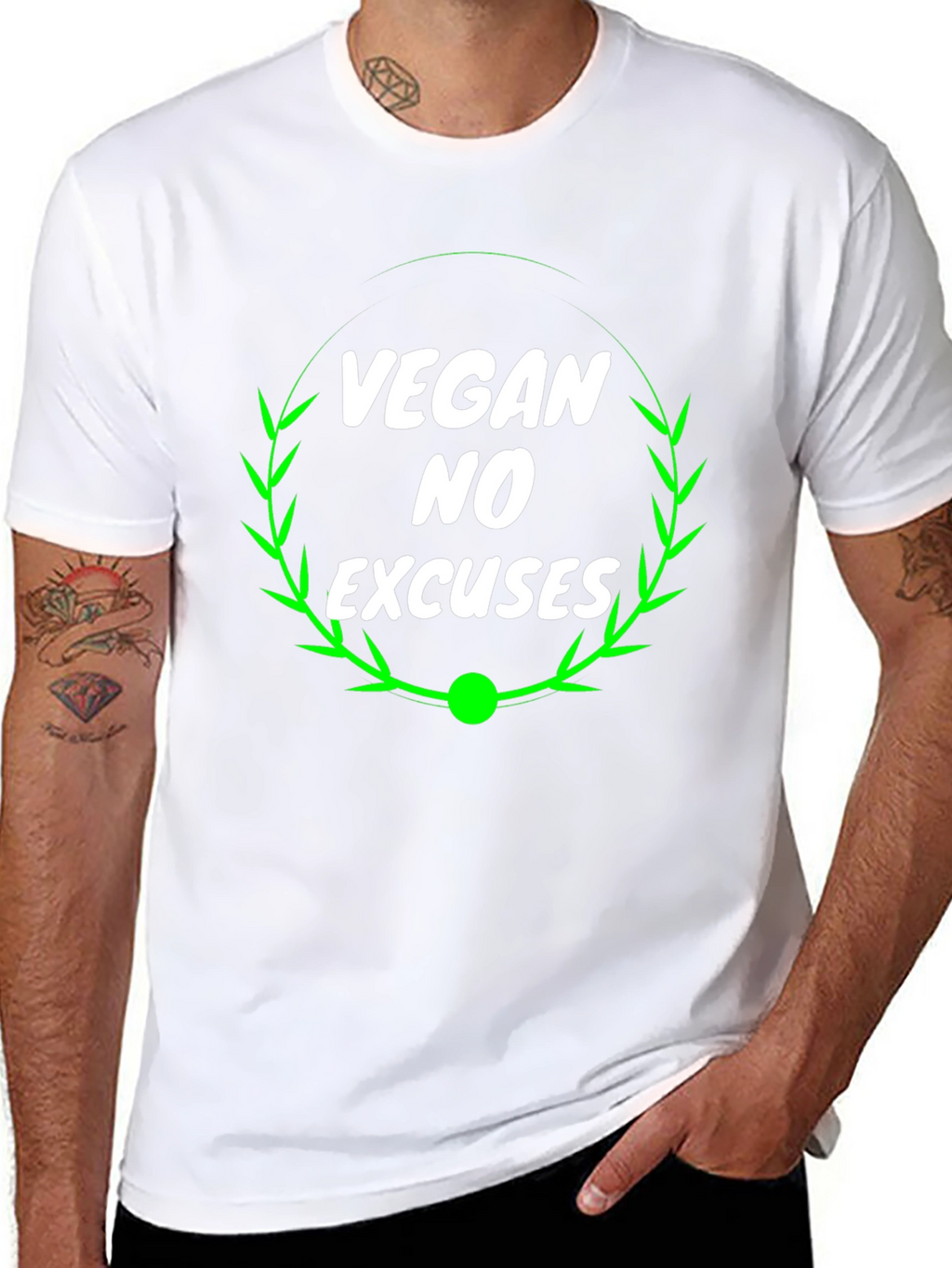 Vegan No Excuses Black T-Shirt