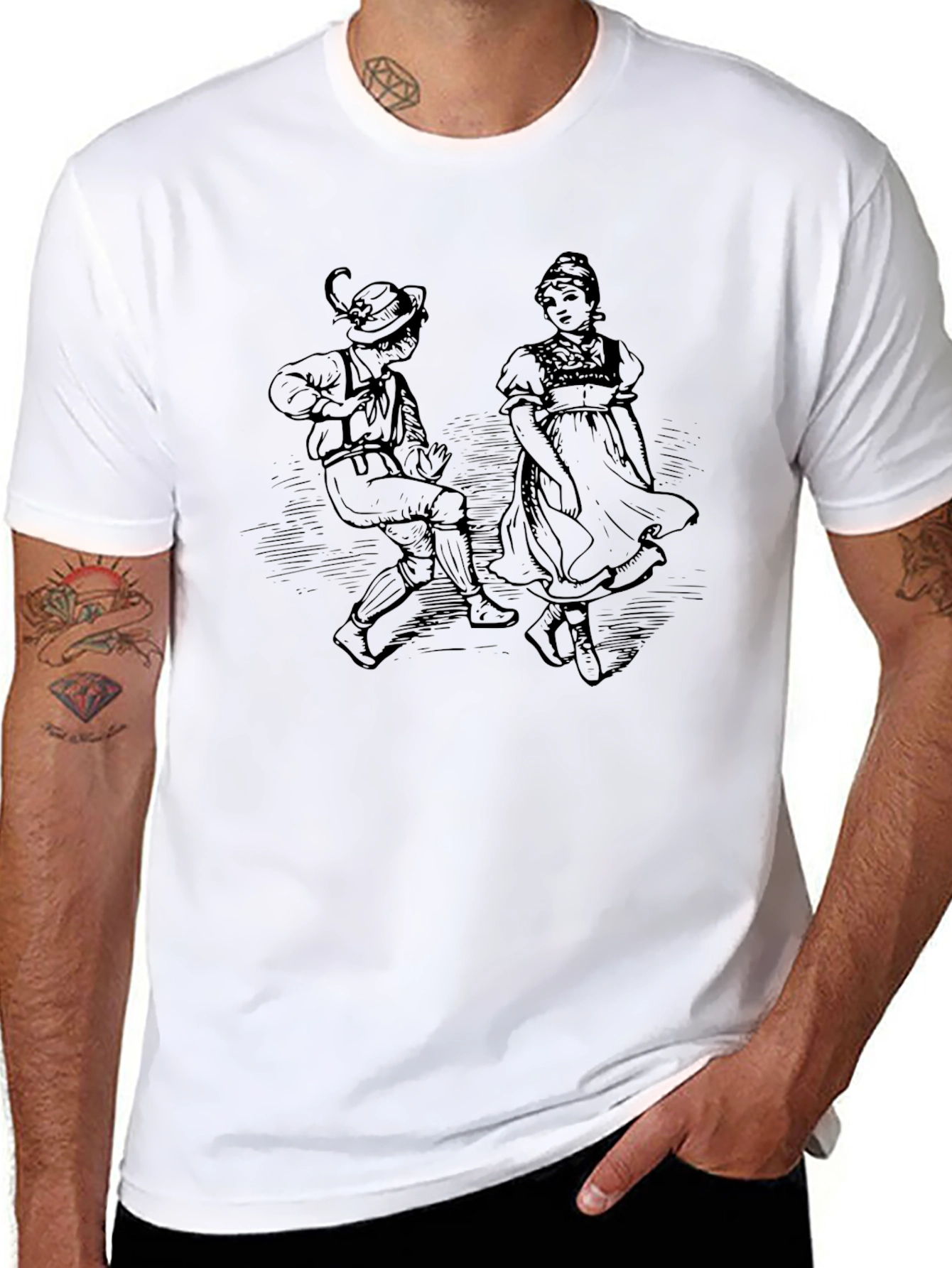 Folk Dance Graphic Tee - Unisex Soft Cotton Shirt