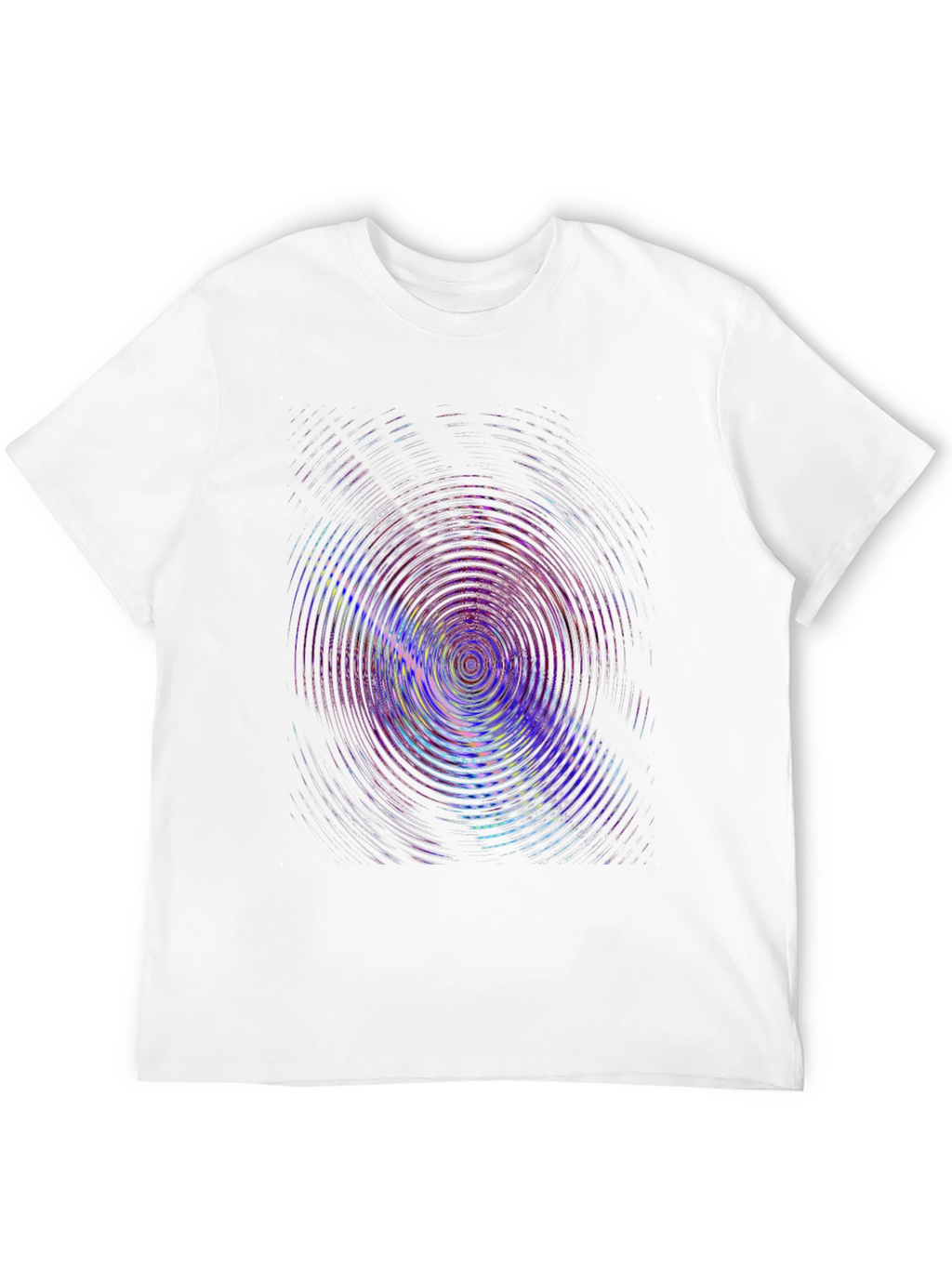 Vibrant Ripple Effect Black T-Shirt